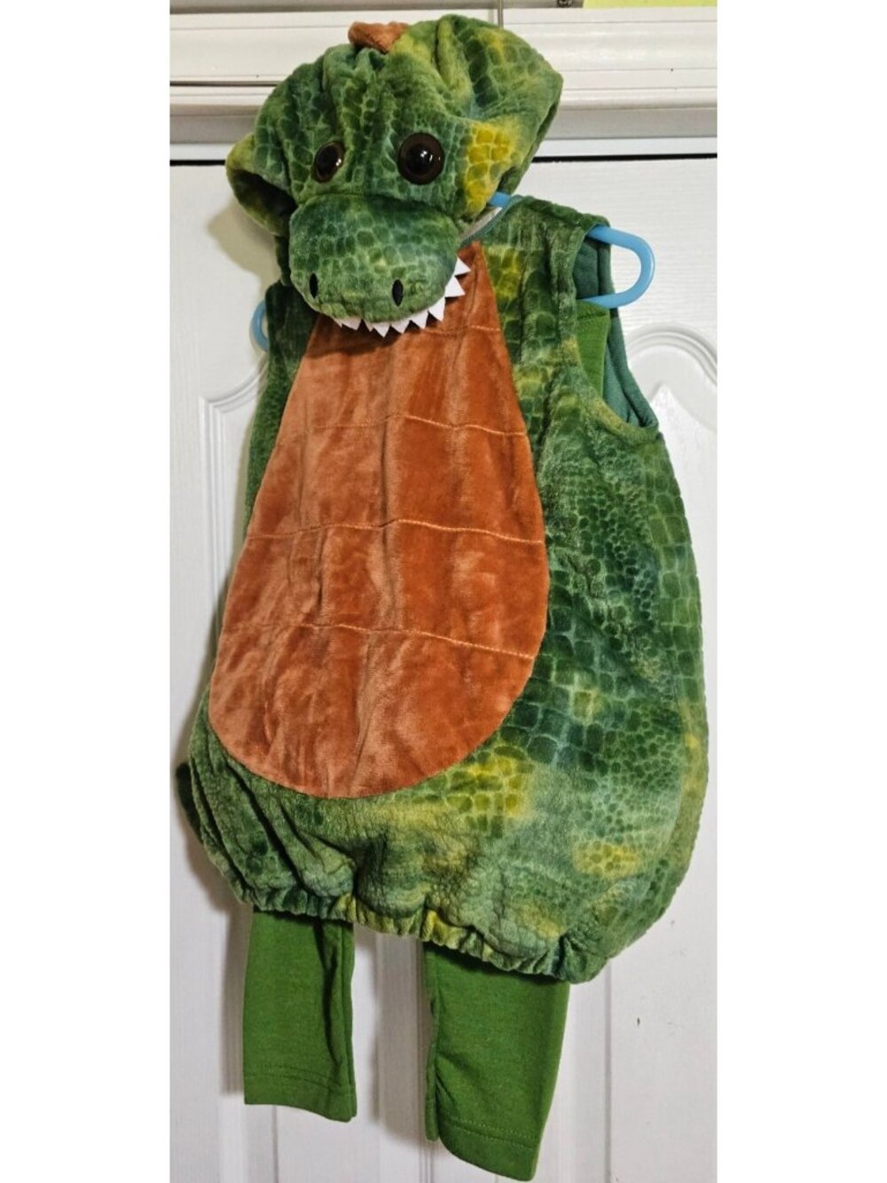 Baby Plush Dinosaur Costume 18-24 M Spirit Halloween Dino T-Rex Stuffed Belly